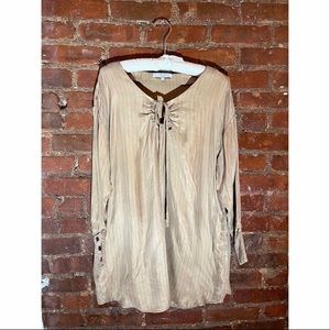 (S) L'Academie pin striped shirt/dress with pockets